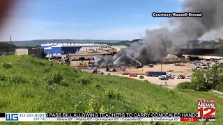 Scrap yard fire covers downtown Chattanooga with smoke Tuesday