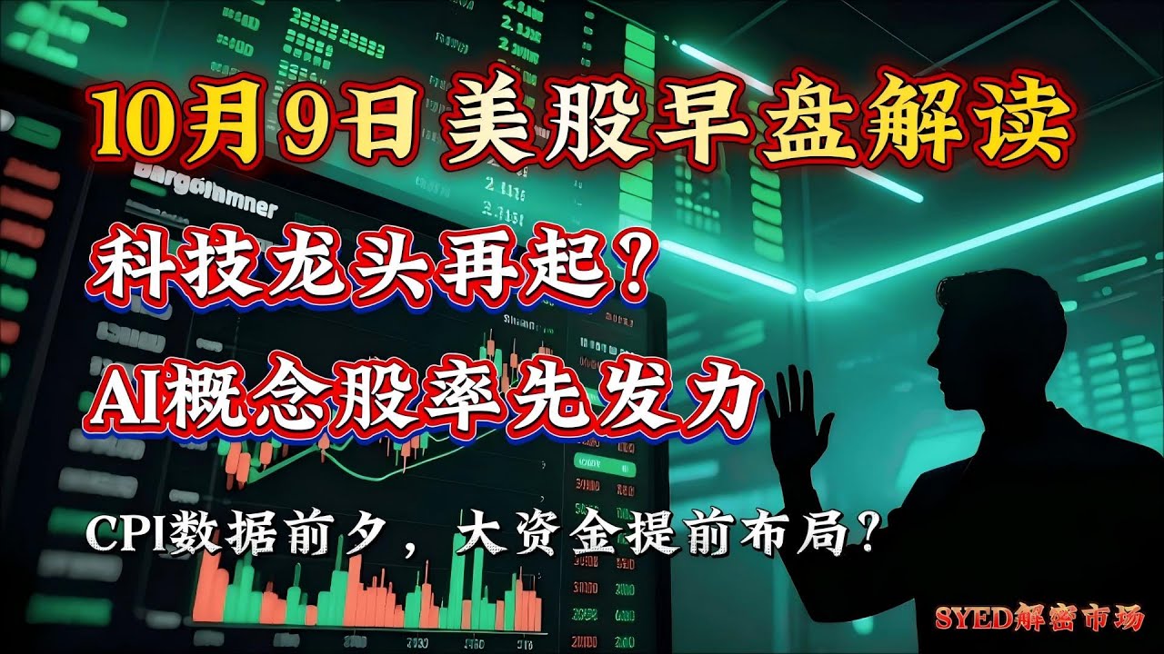 美股 | 美股早盘全线异动！科技龙头再起？AI概念股率先发力！苹果、AMD领涨，美债收益率却不跌？#美股 #股票 #股票分析 #英伟达 #nvda  #amd #aapl #syed解密市场