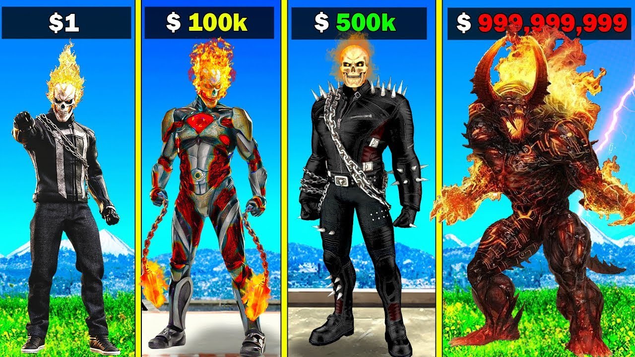 GTA 5 : Franklin Buy $1 GHOST RIDER Suit into $1,000,000,000 GOD GHOST ...