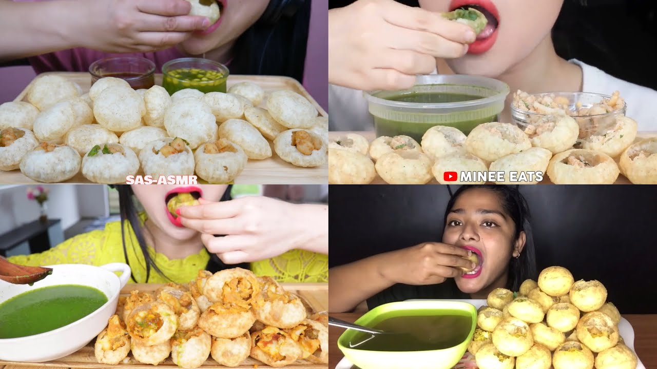 MUKBANGERS AND THEIR GOLGAPPA/PANIPURI (CRUNCHY EATING SOUND)