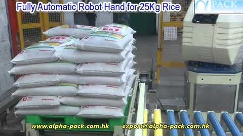Fully Automatic Robotic Palletizer for 25Kg Rice