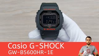 Чёрно-красный G-SHOCK на необычном браслете / Casio GW-B5600HR-1E