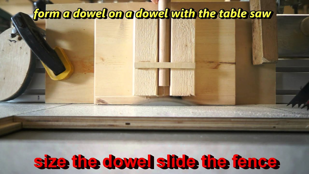 How to form a dowel on a dowel on the table saw - YouTube