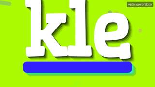 KLE - HOW TO PRONOUNCE KLE? #kle