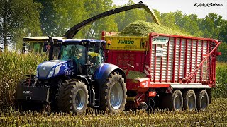 Mais 2020 : Agri Herens / New Holland FR780 /  2 X New Holland T7 315 / Pöttinger Jumbo / Maisernte