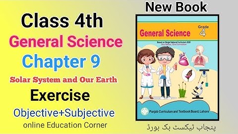 Class 4th Science Chapter 9| Solar System and Our Earth| 4 class Science Full Exercise PTB 📚