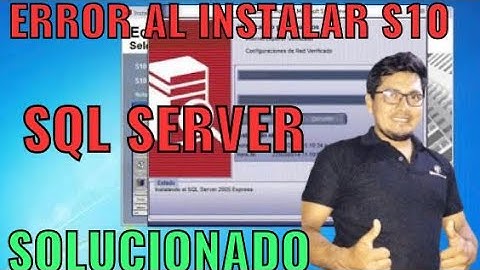 ERROR AL INSTALAR S10 SQL SERVER PIDE USUARIO Y PASSWORD O SALE ERROR EN BASE DE DATOS | WillNetwork