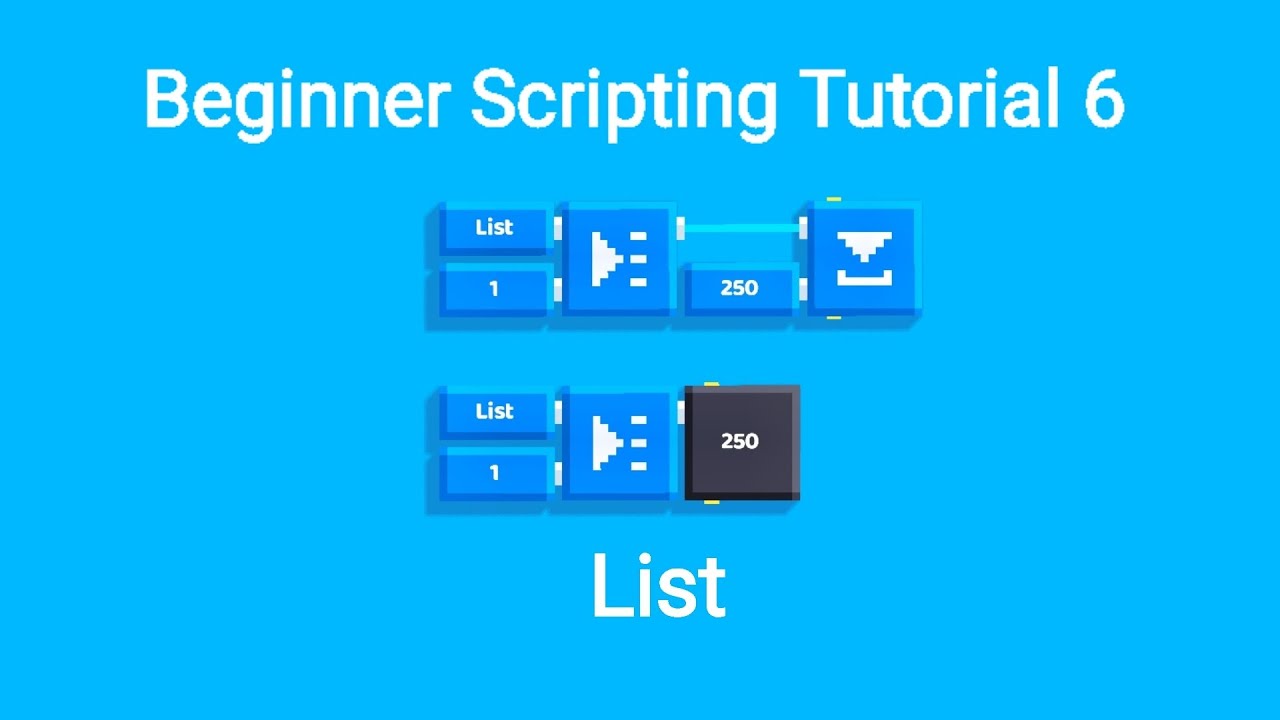 Beginner Scripting Tutorial 6-List - YouTube