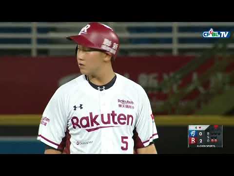 06/05 富邦 vs 樂天 四局下，成晉打在伍鐸面前，伍鐸自己處理，策動一次雙殺守備