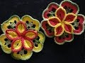 Объёмный цветок из квадратов Volumetric flower of squares Crocheting