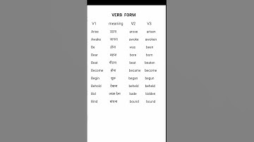 Verb Form|| verb1 verb2 verb3 with meaning #shorts#verbforms
