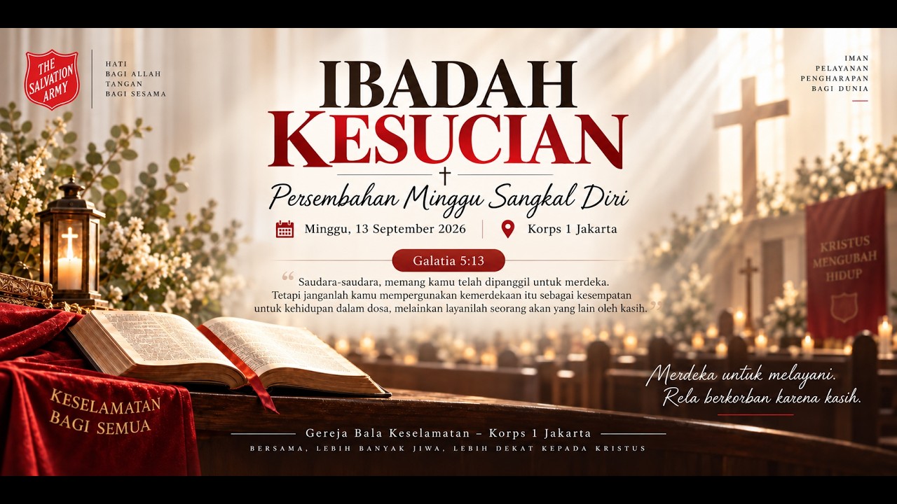 Ibadah Kesucian, Minggu - 13 September 2026