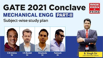 GATE 2021 CONCLAVE | Mechanical Engineering (PART 2) | SOM & Machine Designs | by MADE EASY Experts