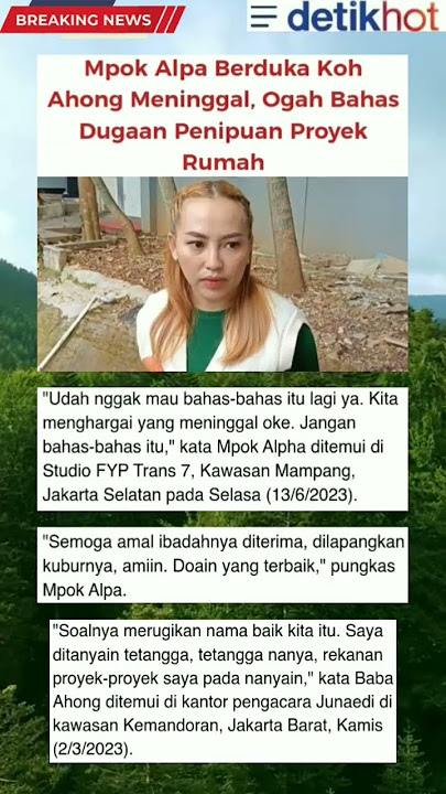 Mpok Alpa Berduka Koh Ahong Meninggal #artist #viral #mpokalpa #kohahong #netizen #duka