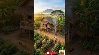 Abandoned Land to Farm Hut 🌱🏡|Restoration Timelapse #restoration #village #beforeandafter #farmhouse