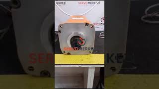 ABB 3HAC-14673-1 robot motor testing after repair.