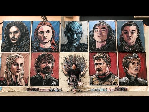 Speed Painting Game Of Thrones Family Portrait Youtube