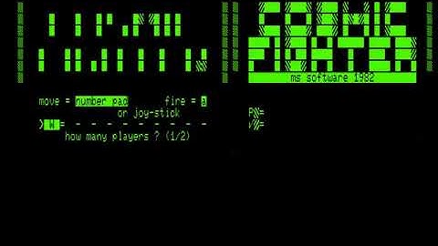 cosmic fighter COMMODORE PET SUPERPET 2001 CBM ETC MODELS httpwww masswerk atpe1