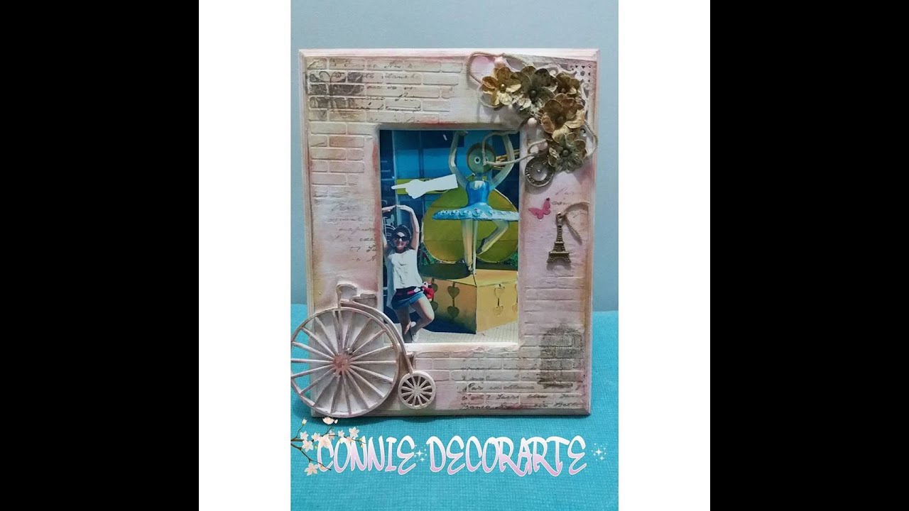 Mix media Portarretrato Shabby Chic manualidades raudales