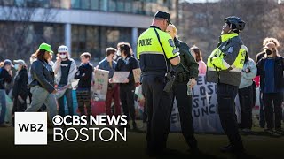 Police monitor pro-Palestinian protest at Northeastern University