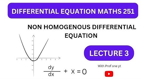 🔴 4 - DIFFERENTIAL EQUATION - Transformation (Non- Homogeneous differential Equation) CASE 1