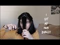 CUTTING MY HAIR!!!(BANGS)