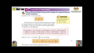 11 Add  Maths Form 5 KSSM Differentiation Small Changes And Approximation Of Certain Quantities