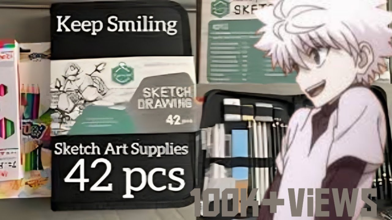 keep smiling sketching kit review art supplies 42pcs|drago art
