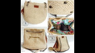 اسهل شنطة كروس بخيط القيطان شيك جدااااا وكيوت .. how to make crochet bag by dina mohmed