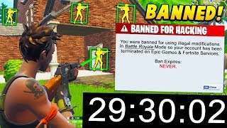 I tested a HACKER to get BANNED within 30 MINUTES.. (Fortnite Battle Royale)