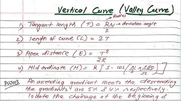 Unit:3 | Geometric Design | Vertical Curve Numerical (Valley Curve ) | Prashant YT | 5th Sem |