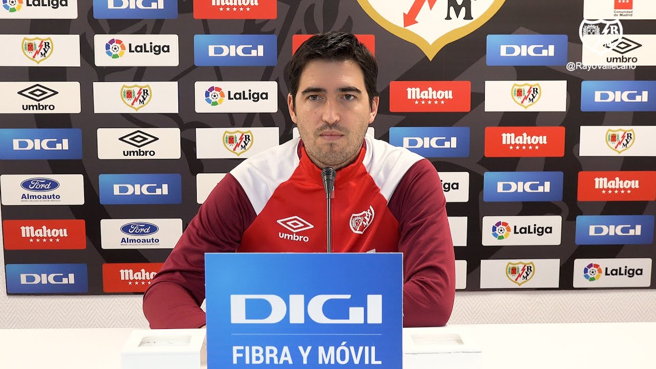 Andoni Iraola en la previa del Rayo Vallecano - RCD Espanyol - YouTube