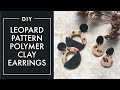 Leopard Pattern Polymer Clay Earrings