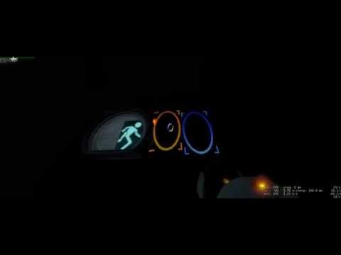 Portal 2 - Glitch - Out of bounds portal push / wall clip