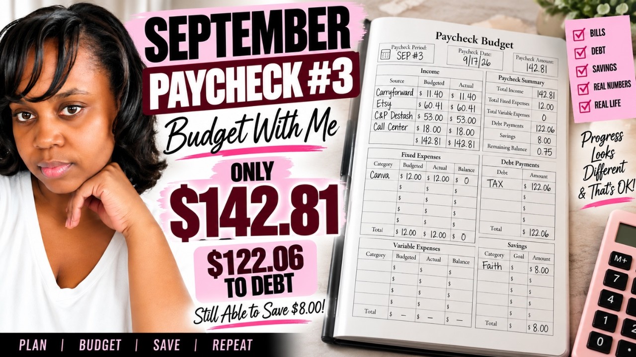 I Only Had $142.81 to Budget! | September Paycheck #3 Budget With Me