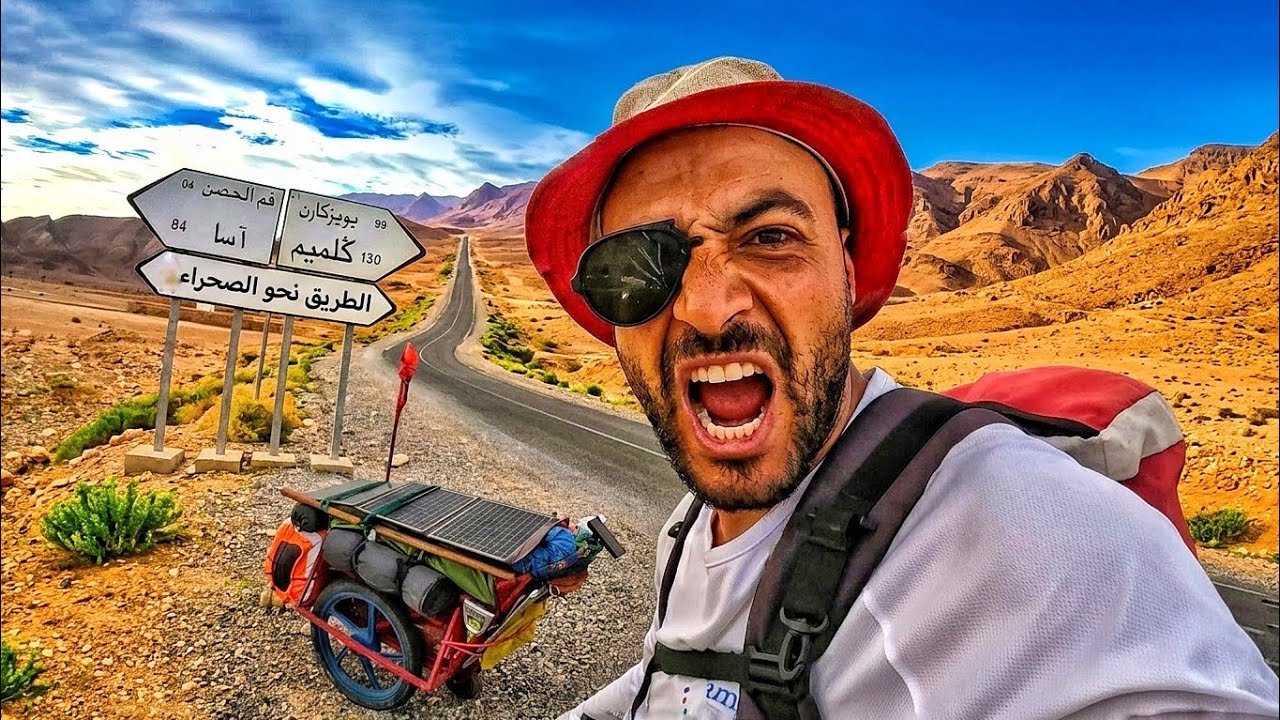 الصحراء لا ترحم 🏜اليوم160 من رحلة عبر المغرب 🇲🇦 مشيا 🚶‍♂️ على الأقدام 💪