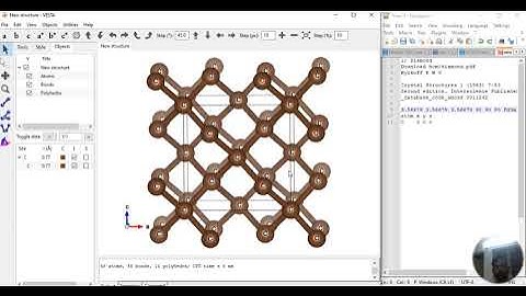 1.8 Crystal structure of Diamond using VESTA software