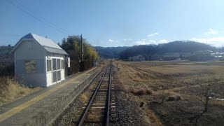 【小海線】太田部駅→中込駅（JR東日本キハ110系気動車）後面展望の車窓、走行音、車内アナウンス。18きっぷでローカル線に乗車（長野県佐久市）Koumi Line Nagano JAPAN TRAIN