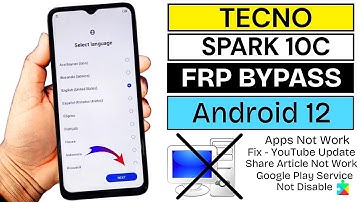 TECNO SPARK 10C (Kl5k) GOOGLE/FRP BYPASS | Apps Not Working | Fix YouTube Update | 2025 New Update