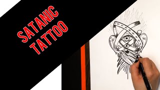 devil tatto, satanic tattoo, the third eye tattoo