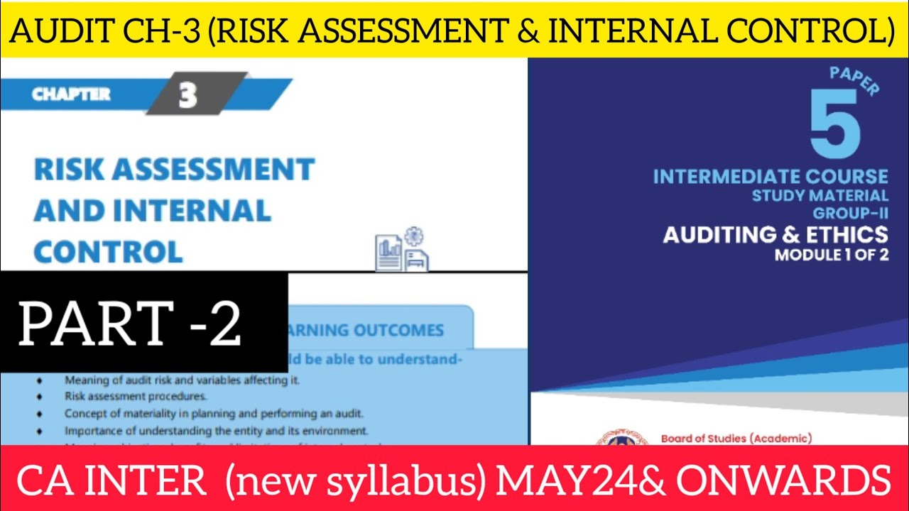 CHAPTER 3 RISK ASSESSMENT AND INTERNAL CONTROL || CA INTER part 2 ...