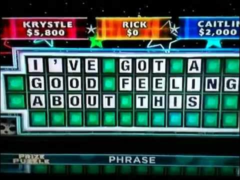 Amazing Wheel Of Fortune Puzzle Solve With One Letter - YouTube