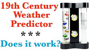 Analog Weather Station Used by Charles Darwin with Storm Glass, Galileo Thermometer, & Hygrometer