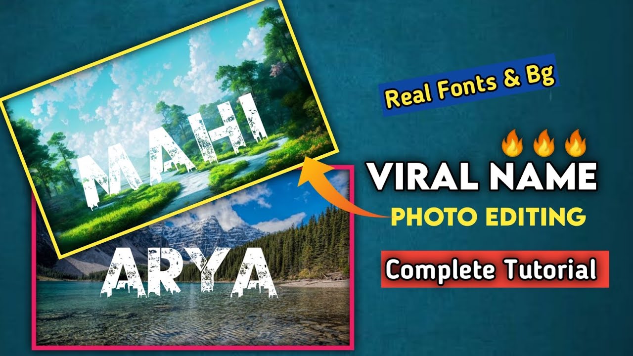 Viral Name Photo Editing | Urban Jungle Font Photo Editing | How to Edit Name Art Photo Editing
