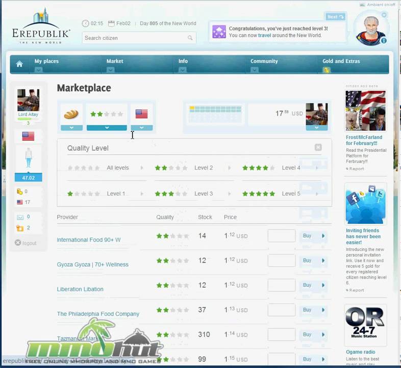 eRepublik Gameplay Footage