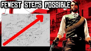 Crossing Red Dead Redemption's entire map in the fewest steps possible