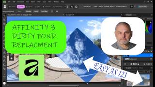 Affinity 3 Free version dirty pool replacement with a mirror of sky ish.