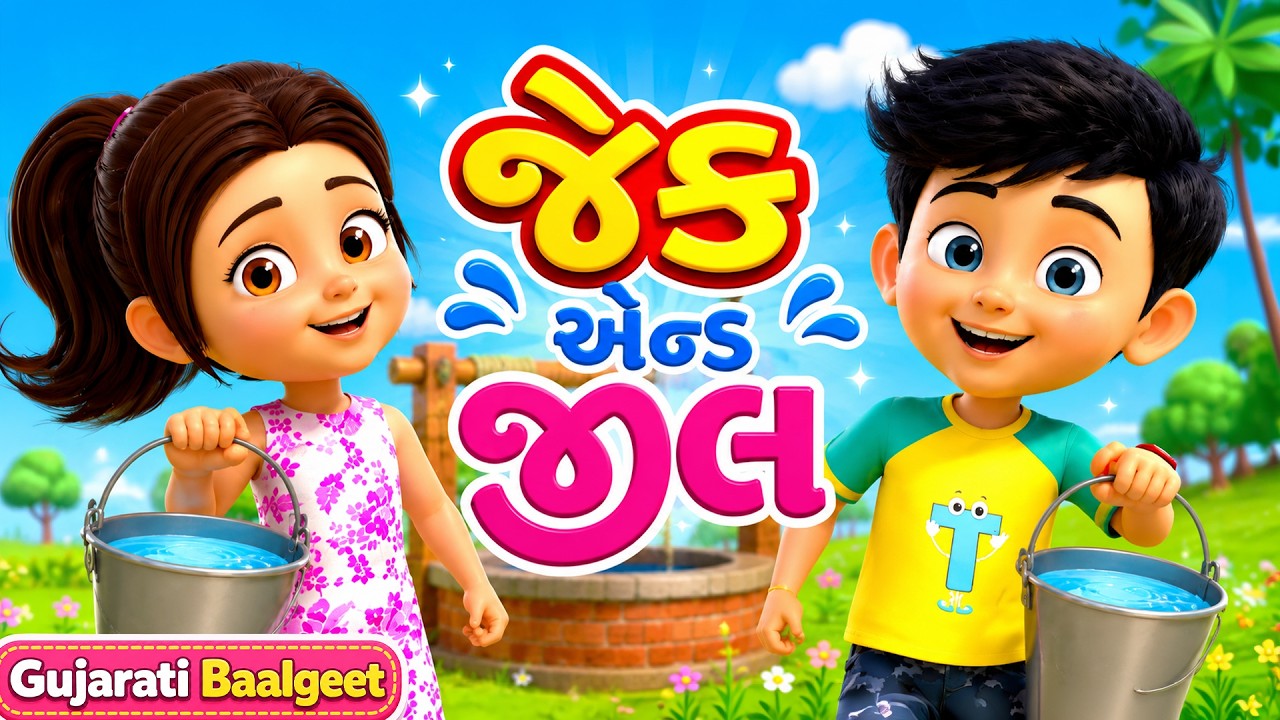 જૅક અને જિલ | Jack & Jill Loop | English Nursery Rhyme | Gujarati Kids Channel | Nursery Baalgeet