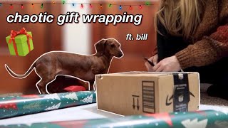 Wrapping Presents With My Wiener Dog lol | VLOGMAS DAY 3