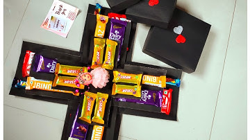 DIY Greeting Cards for Birthday / Chocolate explosion box tutorial / How to make Explosion Box 🎁❤️